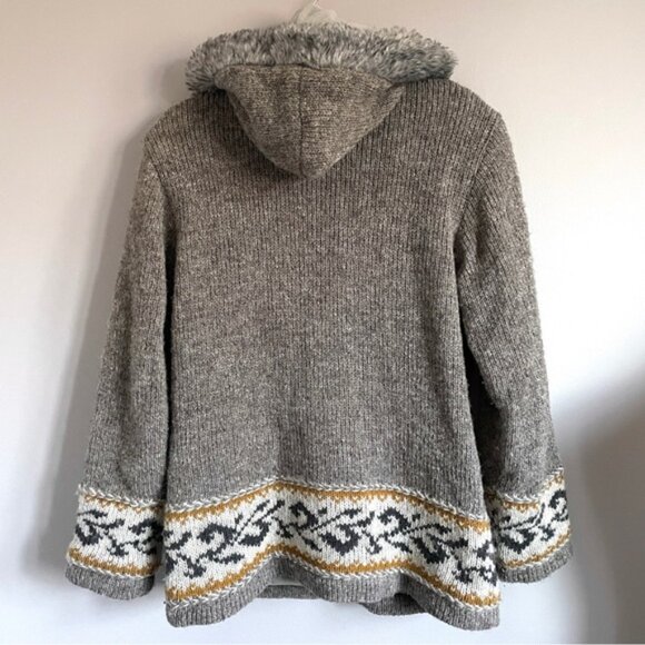 🛑 Laundromat Wool Hooded Fleece Lined Zip-up Sweater Jacket - Large🇳🇵 - Picture 12 of 13